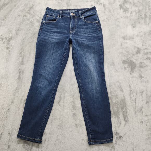 Maurices Jeans Womens 4 Blue Dark Wash High Rise Jegging Stretch Denim Skinny - Picture 1 of 12
